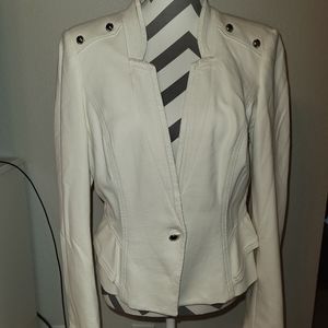 White House Black Market White Military Jacket
